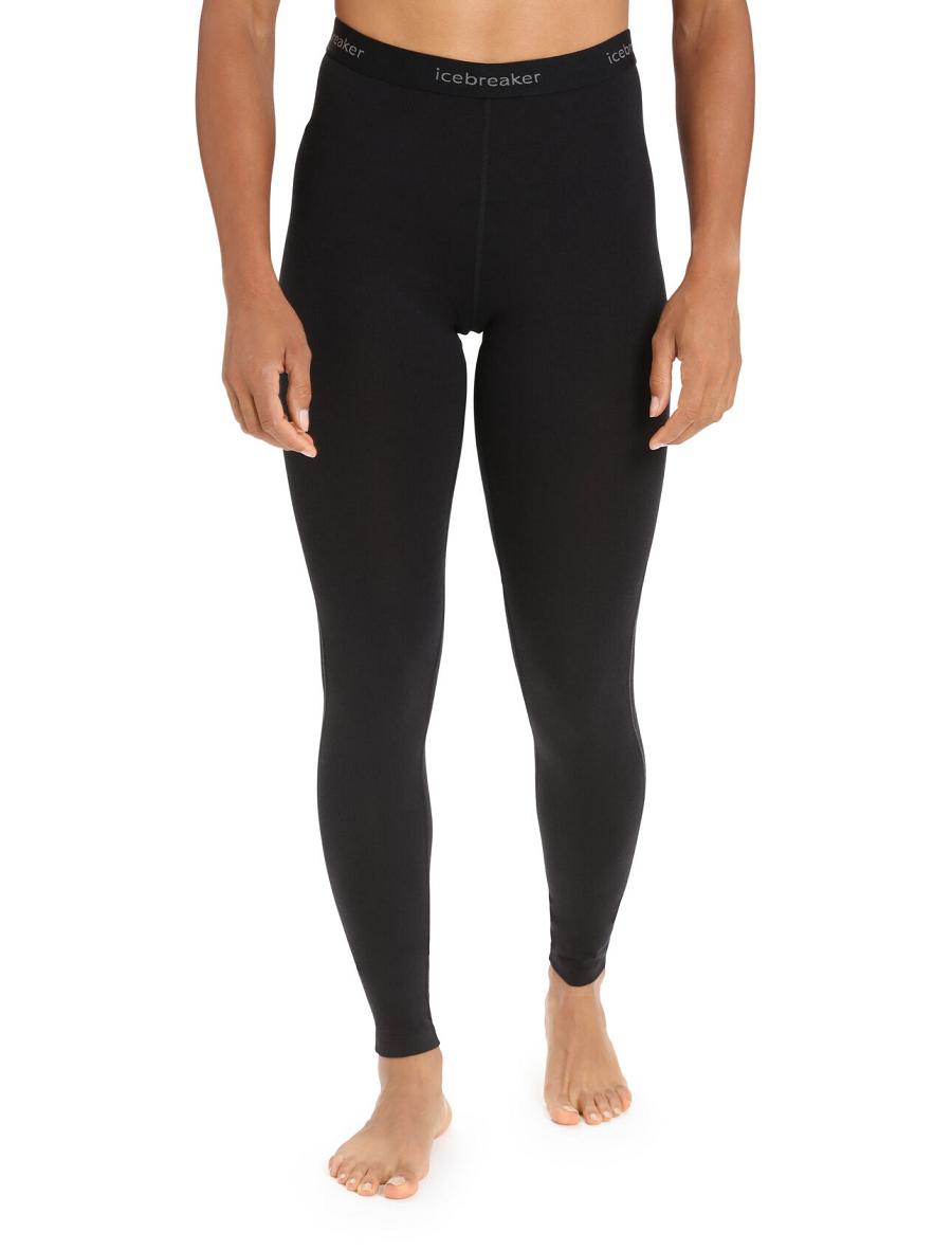 Icebreaker BodyfitZone™ Merino 200 Zone Thermal Leggings Női Base Layers Fekete | HU 1865HAPK